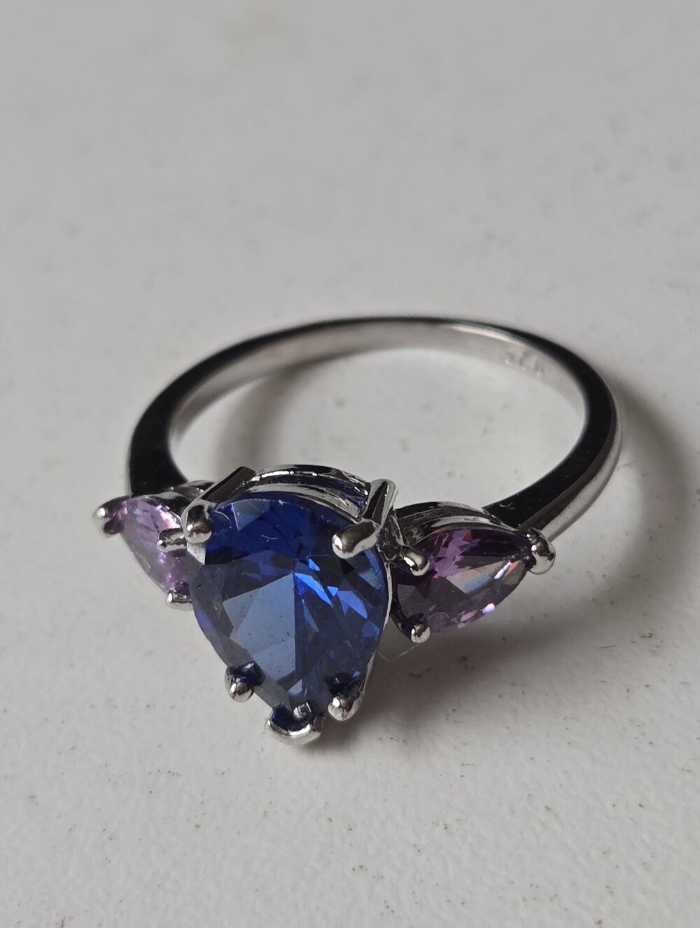 Sterling Sapphire & Amethyst Ring